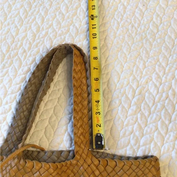 Woven Tan Tote Bag - Picture 8 of 10